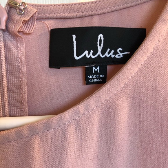 LuLus Blush Tie Dress - Picture 3 of 4